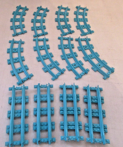 Lego duplo blue train track - train,